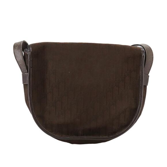 DIOR Trotter Canvas Shoulder Bag Brown Gold - Picture 3 of 13